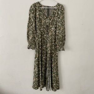 Reformation Anton Linen Dress in Linseed